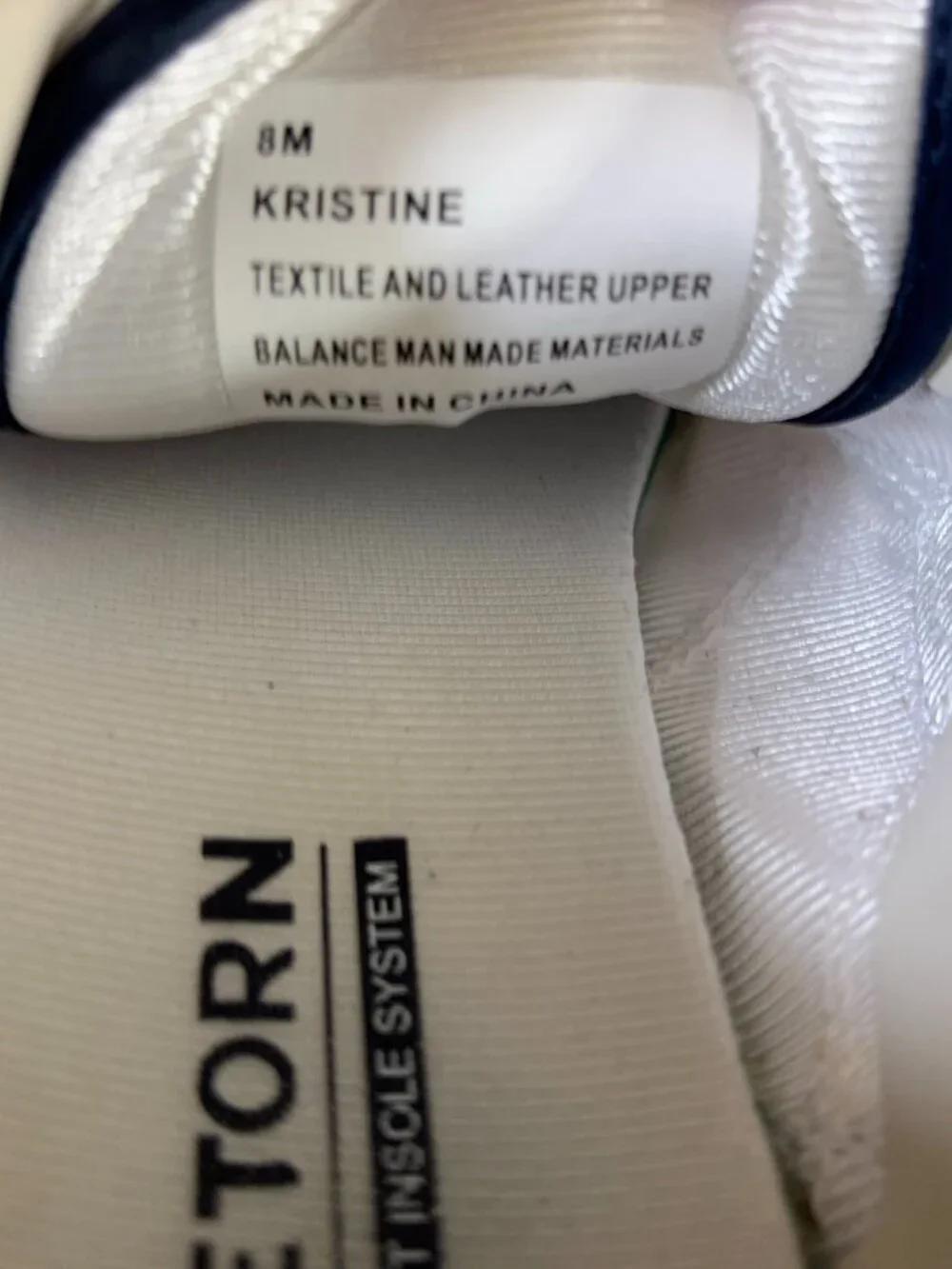 Tretorn Kristine Sneaker Womens Size 8 Suede Nylon White Cream Blue Low Top Shoe